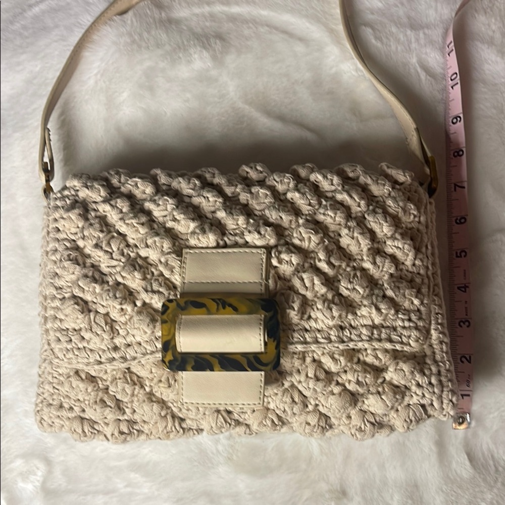 No Boundaries Cream Woven Shoulder Bag - Picture 7 of 11